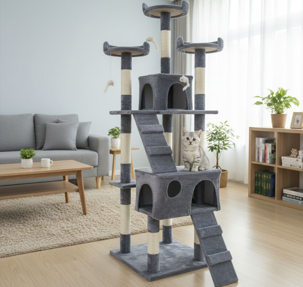 Кігтеточка будиночок для кішок 170 см MS16652, фото 1