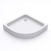 Душовий піддон Swan Rico 90х90х15 см напівкруглий акриловий, фото 2