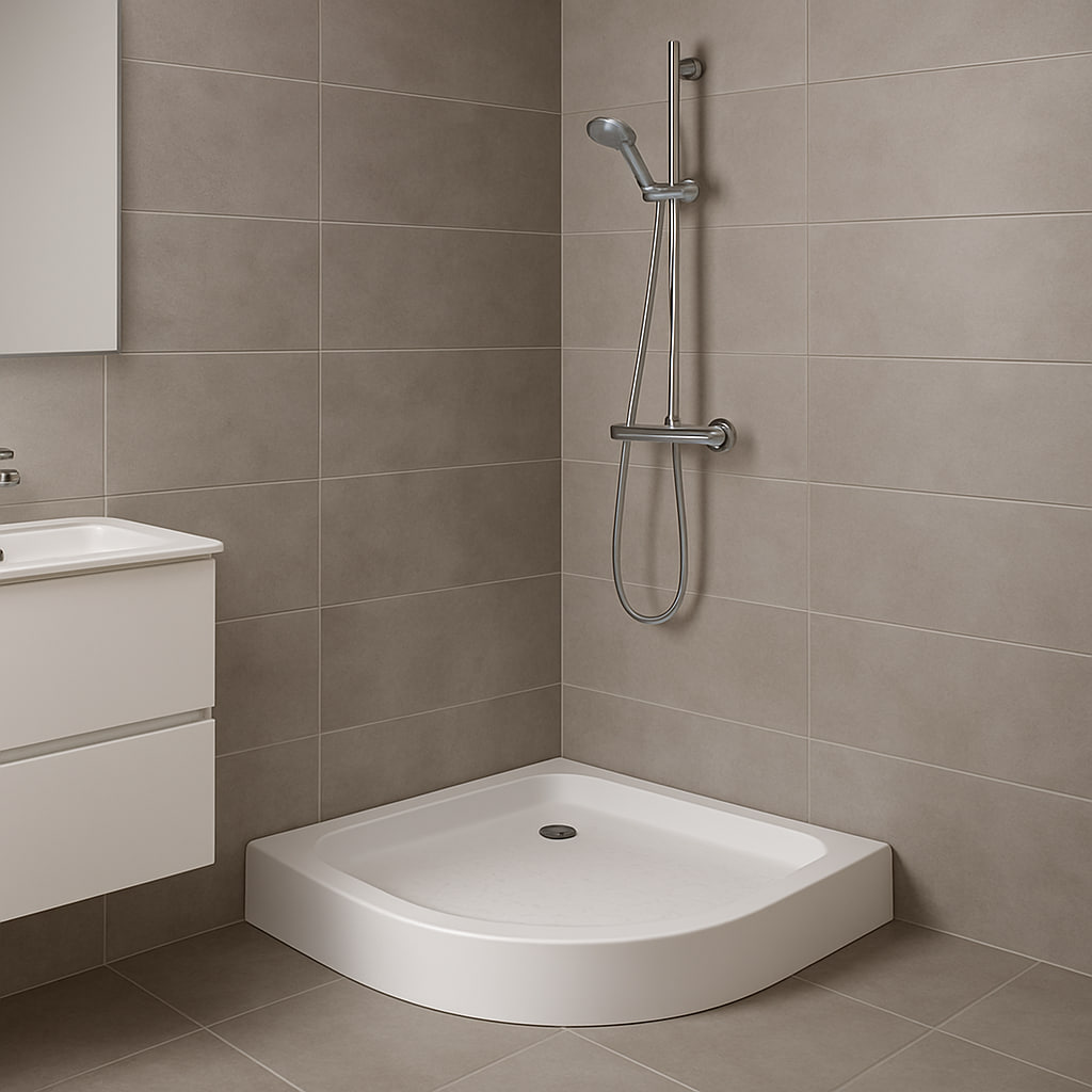 Душовий піддон Swan Rico 90х90х15 см напівкруглий акриловий