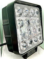 Фара ЛЕД LED світлодіодна робоча 48Вт (3Вт*16ламп) широкий промінь (товщина корпусу 52 мм)