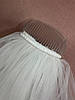 Фата обрізна подовжена 1 ярус у молочному кольорі з гребінцем, фото 5