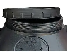 Бочка пластикова 48 л чорна бідон широка горловина ємність для води, фото 3