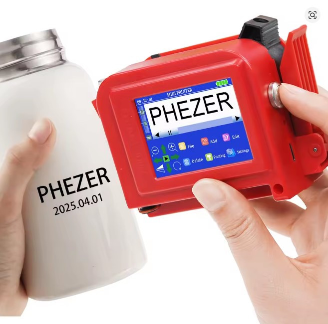 Ручний міні маркіратор Phezer PC11Plus 12.7 мм — портативний каплеструменевий принтер 600 dpi (Без картриджу), фото 1