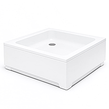 Душовий піддон Besco Ares 70х70х15/25 см квадратний акриловий середній, фото 2