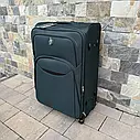 Валіза Wings 1706 тканинна на 4 колесах, велика темно-зелена, фото 3