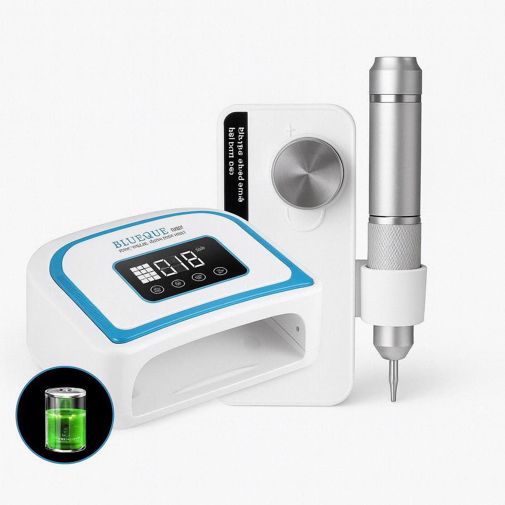 Набір для манікюру на акуммуляторі: Фрезер для манікюру UV-501 на акумуляторі та лампа BQ V10 потужністю 120 Вт.