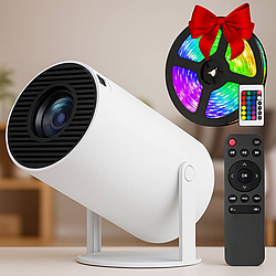 Проектор для дому HY 300 + Подарунок Стрічка RGB 3528 / Портативний міні проектор / Смарт проектор