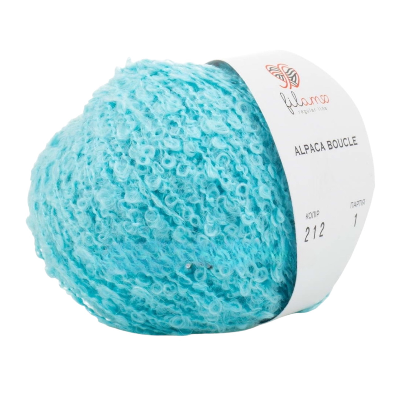 Filamo ALPACA BOUCLE (ФІЛАМО АЛЬПАКА БУКЛЕ) №212 тіффані (Напіввовняна пряжа, нитки для в'язання), фото 1