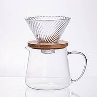 Набір для кави скляний заварник та пуровер 600 мл 64486-29