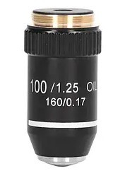 Об'єктив для мікроскопа 100х/1.25 160/0.17 ( ахроматичний іммерсійний ), фото 1