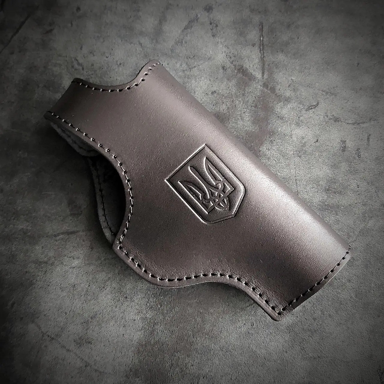 Кобура ПМ поясна з Тризубом шкіряна