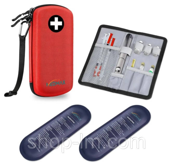 Термопенал THMAB60, термочохол для інсуліну з водонепроникної тканини, 2 холодогени . термобокс, фото 1