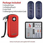 Термопенал THMAB60, термочохол для інсуліну з водонепроникної тканини, 2 холодогени . термобокс, фото 7