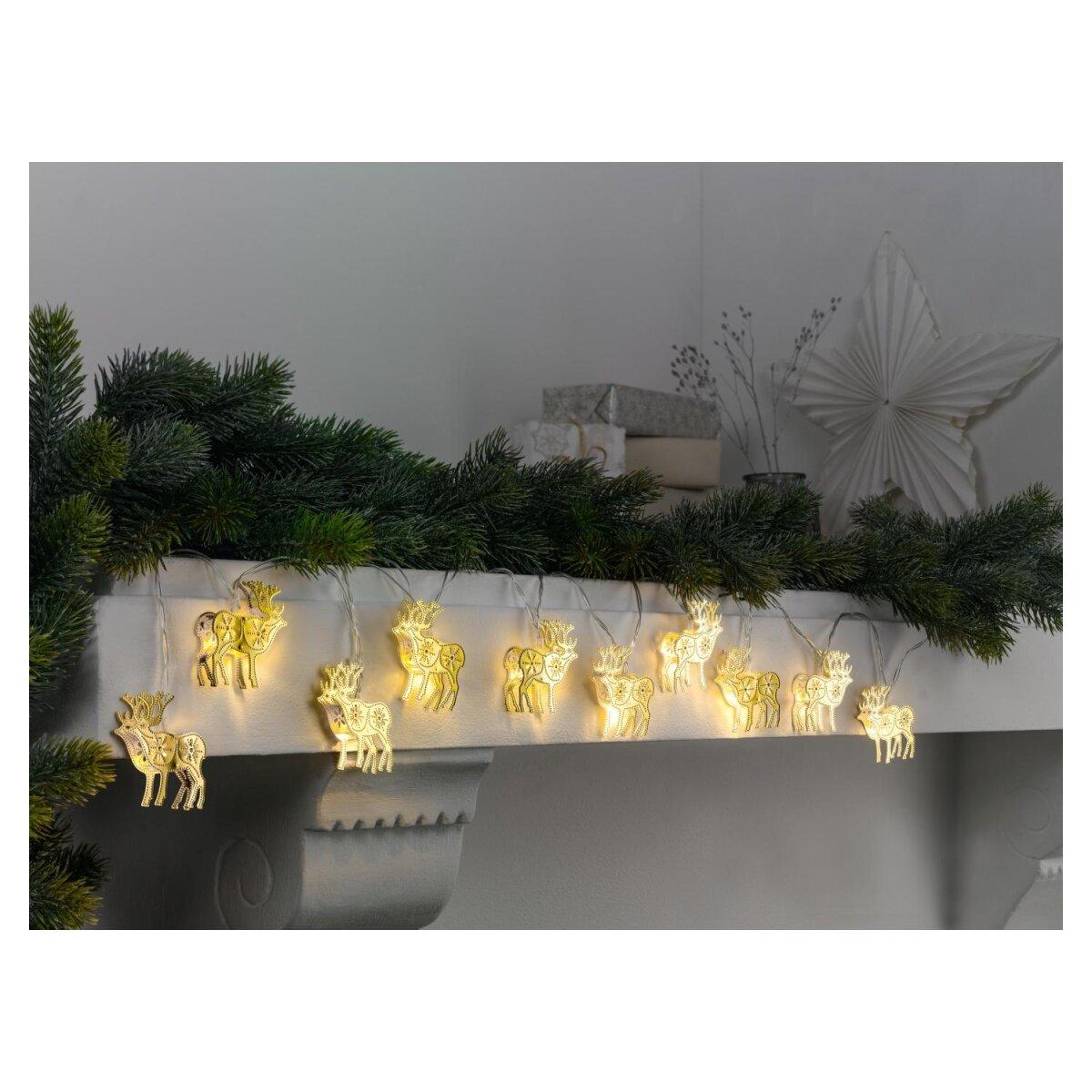 Гірлянда з металевими оленями Livarno Home 10 LED з таймером 165 см, фото 1