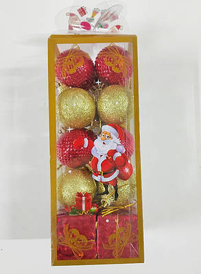 Набір кульок для ялинки новорічний  16 шт (9224)