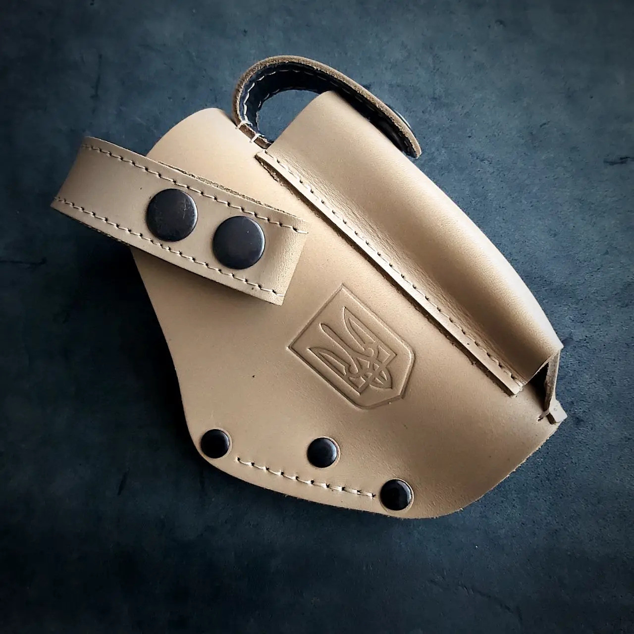 Поясна кобура ПЕЛАМЕ з натуральної шкіри для ПМ на скобі койот