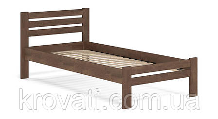 Ліжко дерев’яне 90 +внесок Бук, Алекс  Меблі Сервіс, Світлий Горіх, фото 2