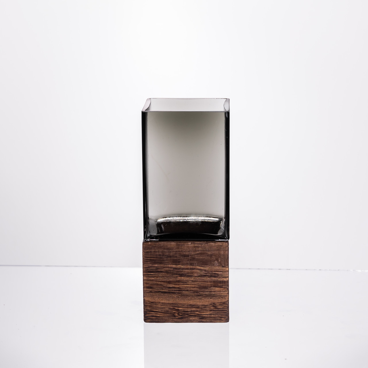 Ваза для квітів квадратна скляна 8×8×20 (см) декоративна HP-19-160-1, фото 1