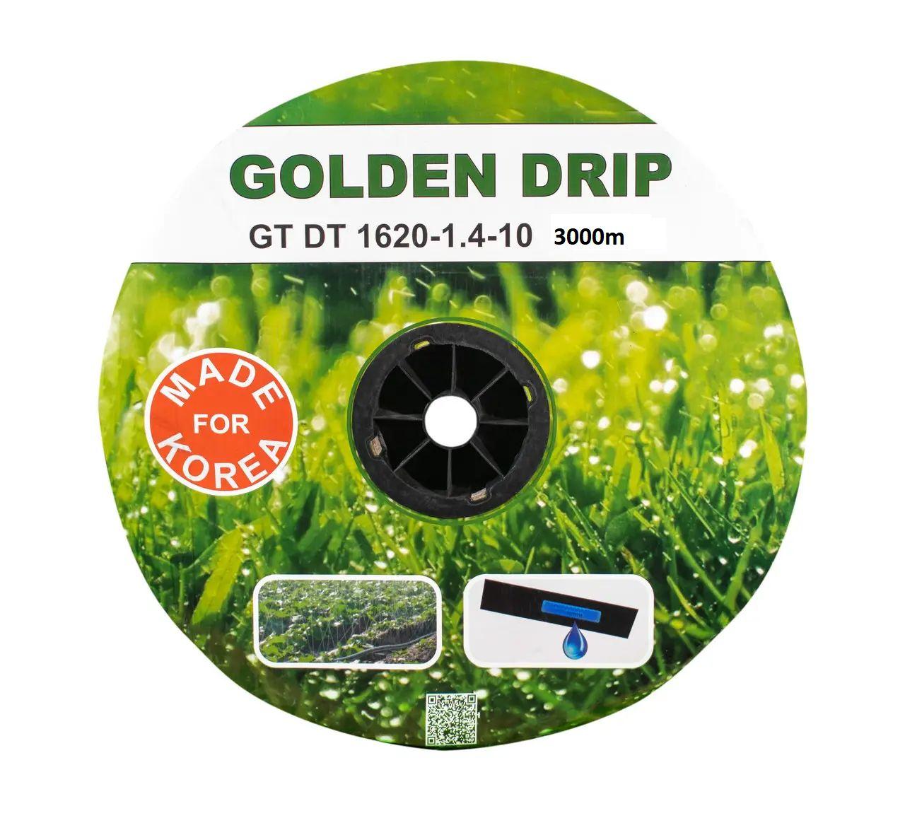 Стрічка Крапельна 8 mil крок 30 см бухта 3000 метрів емітерна GOLDEN DRIP, фото 1