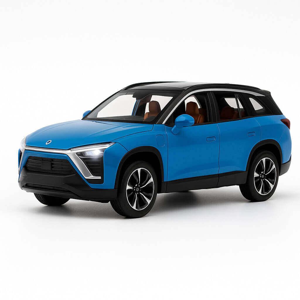 Інерційна машинка Автопром NIO ES8 1:24 — металева модель кросовера 19 см зі світлом і звуком, синя, арт. AP7732-2, фото 1