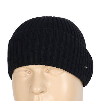 Чорна тепла чоловіча шапка Leks M:Ренді чорний