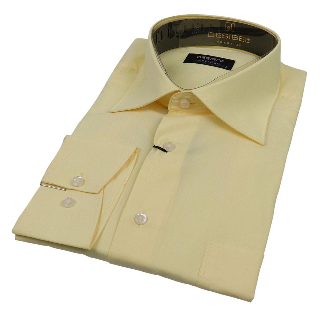 Сорочка класична чоловіча жовтого кольору Desibel 22078 Classic D, фото 1