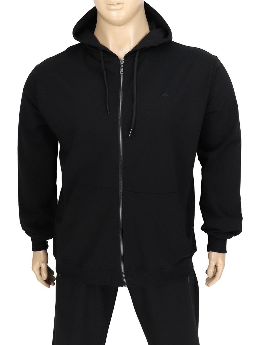 Чорна чоловіча кофта Turhan 160 siyan великого розміру, фото 1