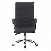 Офісне / Комп'ютерне крісло Bonro B-627 чорне екошкіра на колесах з регулюванням кута нахилу спинки, фото 5