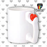 Чашка з сердечком на ручці 330 мл + друк. Друк на чашках, фото 2