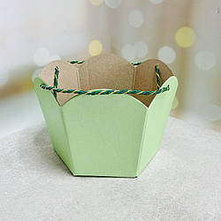 Кошик для квітів, зефірних або пряничних букетів Салатовий