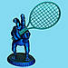 Статуетка прикол Рукожоп з ракеткою (13см), фото 3