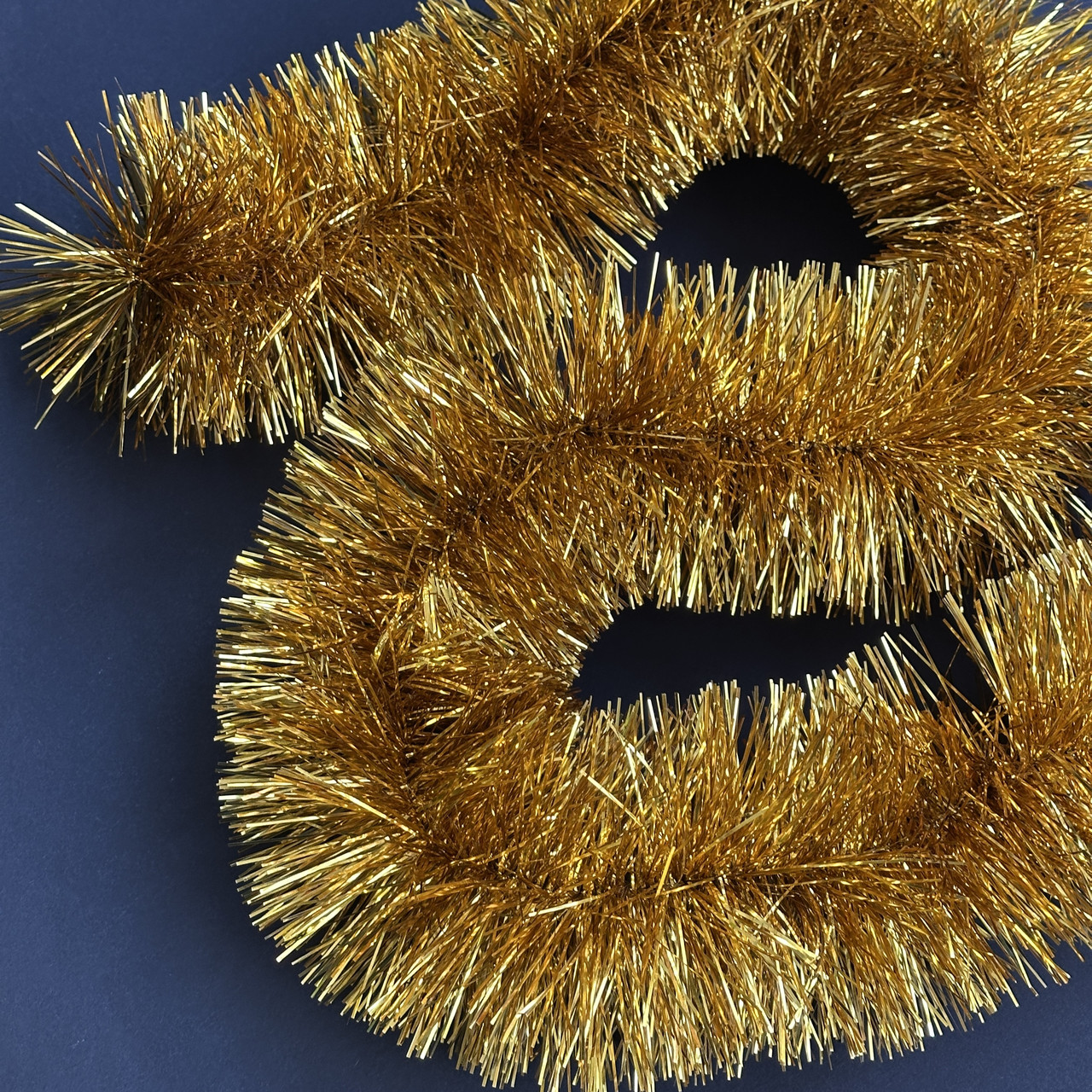 Пухнаста мішура (дощик) Золото (d-10 см), 1 м, фото 1