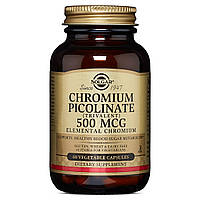 Хром Піколінат, 500 мкг, Chromium Picolinate, Solgar, 60 капсул