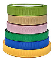 Стрічка репсова 1метр 12мм (59009) асорті кольорів