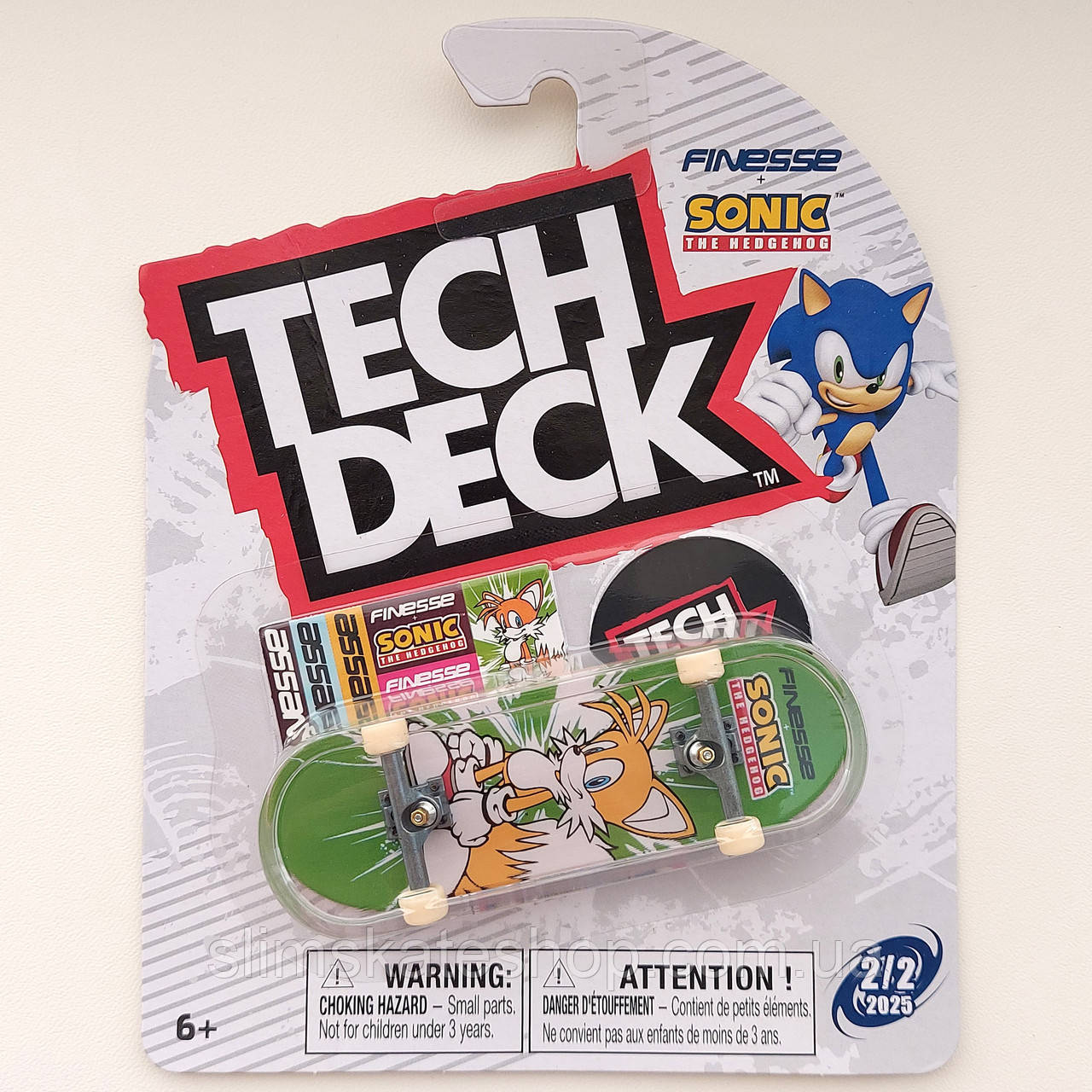 Фінгерборд Tech Deck Finesse + Sonic The Hedgehog Tails 32 мм, фото 1