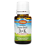 Вітамін D3+K2 у краплях, 2000 МО та 45 мкг, Super Daily D3+K2, Carlson, 10.16 мл, фото 3