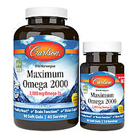Омега Максимум 2000, Смак Лимона, Maximum Omega 2000, Carlson, 90+30 желатинових капсул