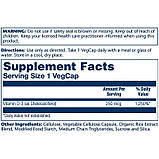 Вітамін D3, 250 мкг, 10000 IU Solaray 60 капсул, фото 2