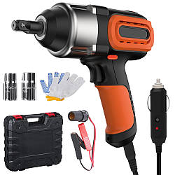 Ударний гайковерт від прикурювача 12V + кейс, 2400 об/хв, BX-479 / Електричний гайковерт для авто / Електрогайковерт