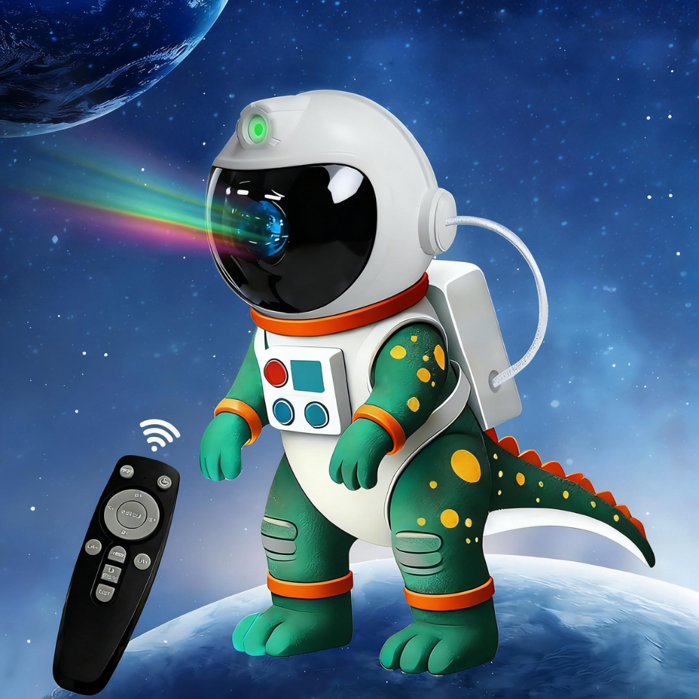 Нічник проектор зоряного неба Космонавт + пульт / Дитячий світильник з проекцією космосу / Нічник зоряне небо, фото 1