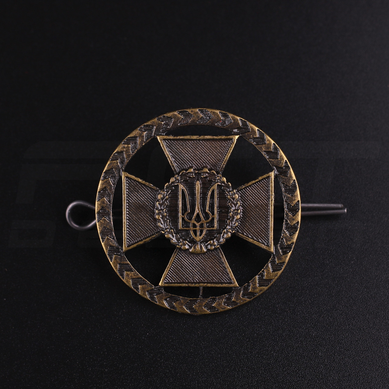 Кокарда ДПСУ прикордонна метал нового зразка метал кругла