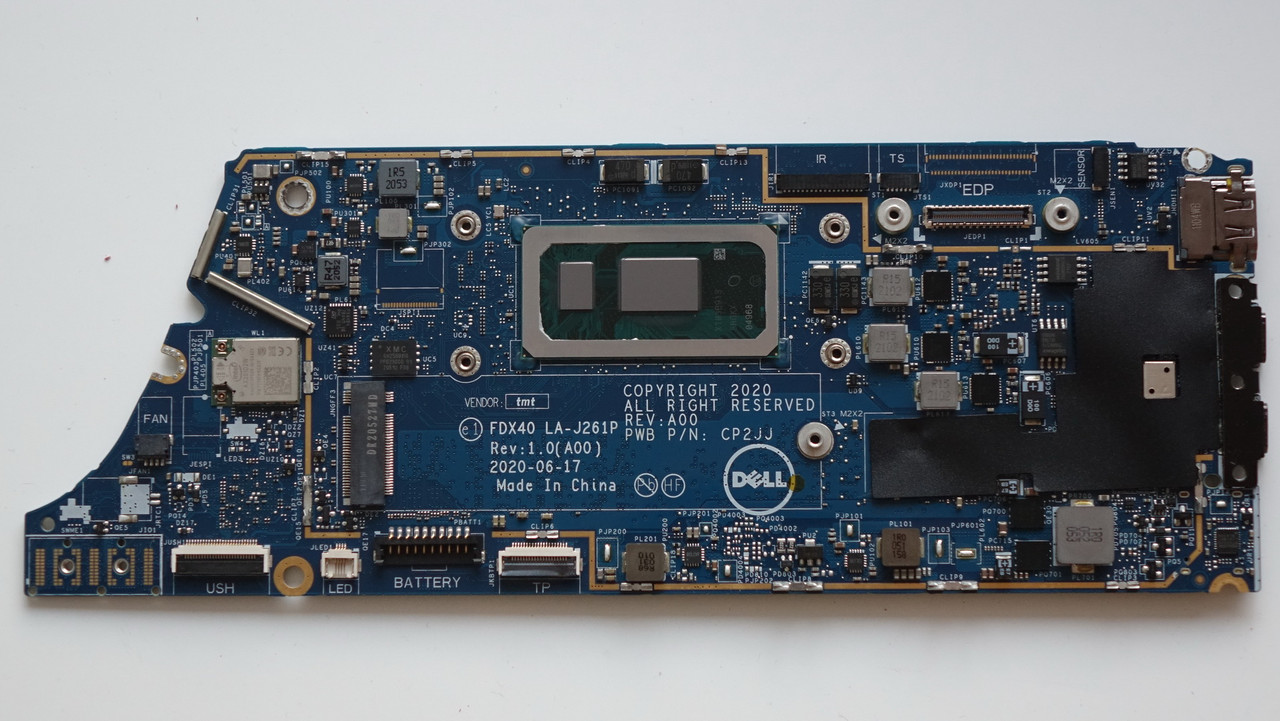 Материнська плата Dell Latitude 7410 FDX40 LA-J261P, LA-J26, i5-10310U SRGKX, 16GB RAM ddr4, Intel UHD, Rev: 1.0 (A00), BIOS ОК, фото 1