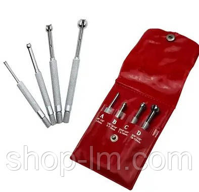 Нутромір цанговий Shahe 0313, діапазон вимірювання 3-13 мм, точність до 0,01 мм, комплект 4 штуки, фото 1