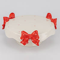 6037-017 Підставка для торта "Бантики", 20 см * Рандомний вибір дизаБантикийну