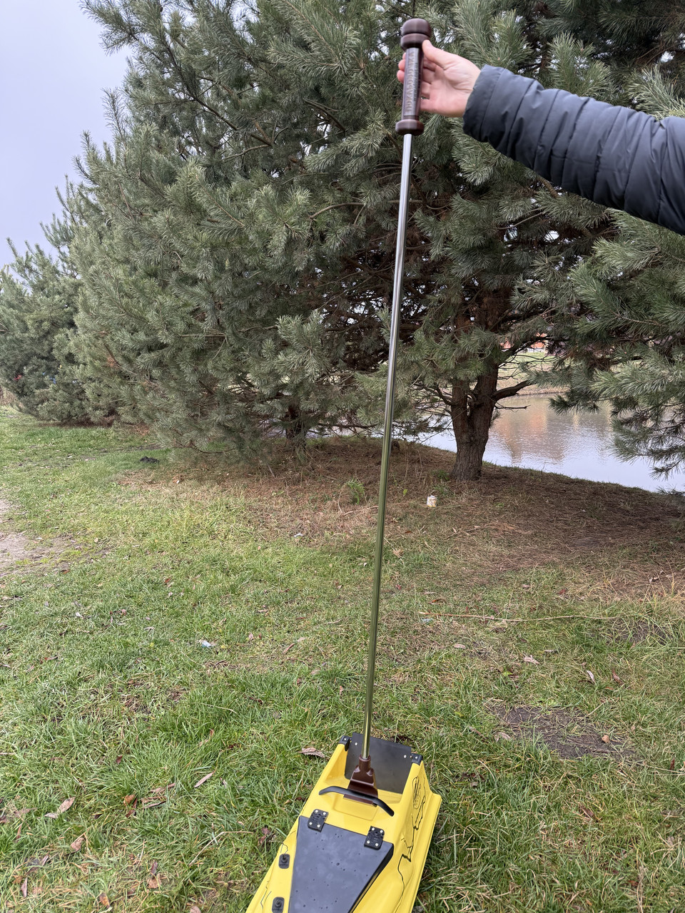 Палиця для кораблика "Покльовочка" 158см коричнева гачок 9.5см, фото 1