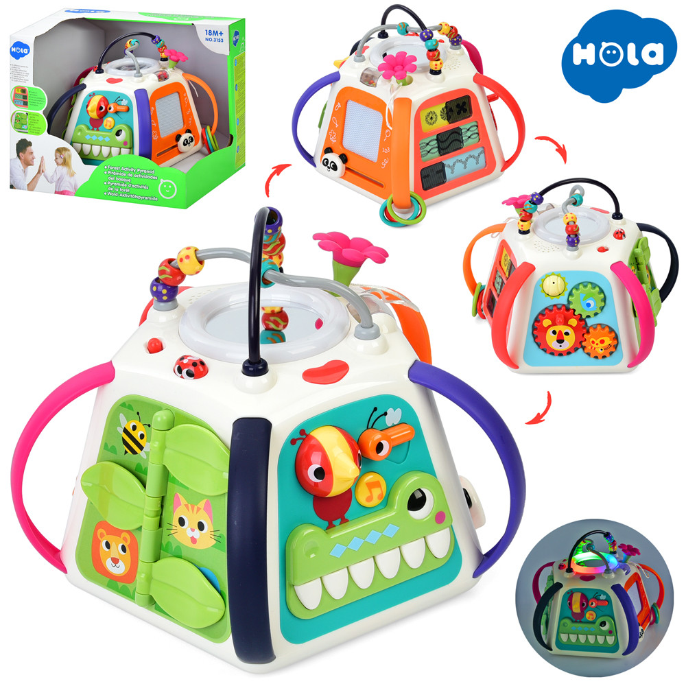 Гра 3153 навчальна, дошка д/рисів, лабіринт, рухомі деталі, муз, світло, бат., кор., 31-26-29см., фото 1