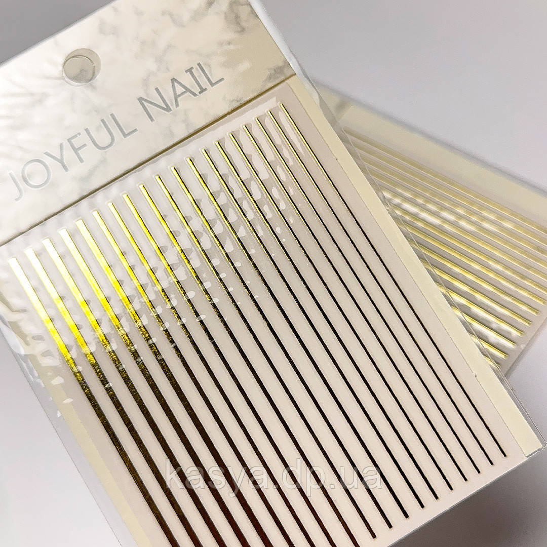 Наклейки Гнучка стрічка золото, TEYSHA, фото 1