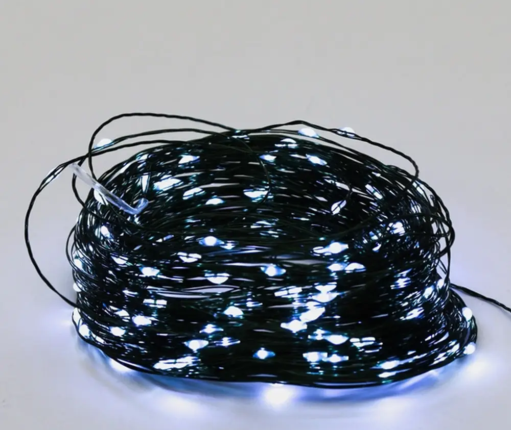 Гірлянда Роса 100м USB 1000 LED на зеленій проволоці Білий