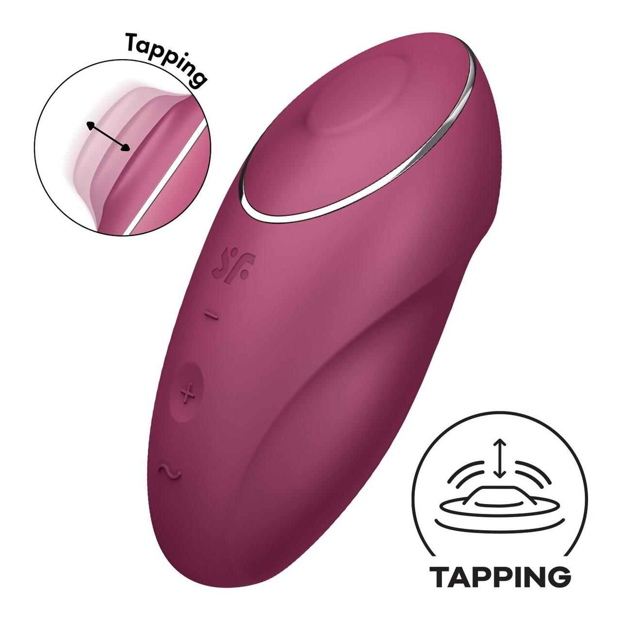 Мінівібратор пульсатор для клітора Satisfyer Tap & Climax 1 Red, фото 1