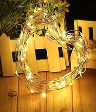 Гірлянда Роса 200 м USB 2000 LED на прозорій проволоці Теплий білий, фото 3